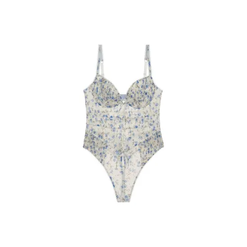 Victoria's Secret Lottie Bodysuit Bodysuits Women's White
