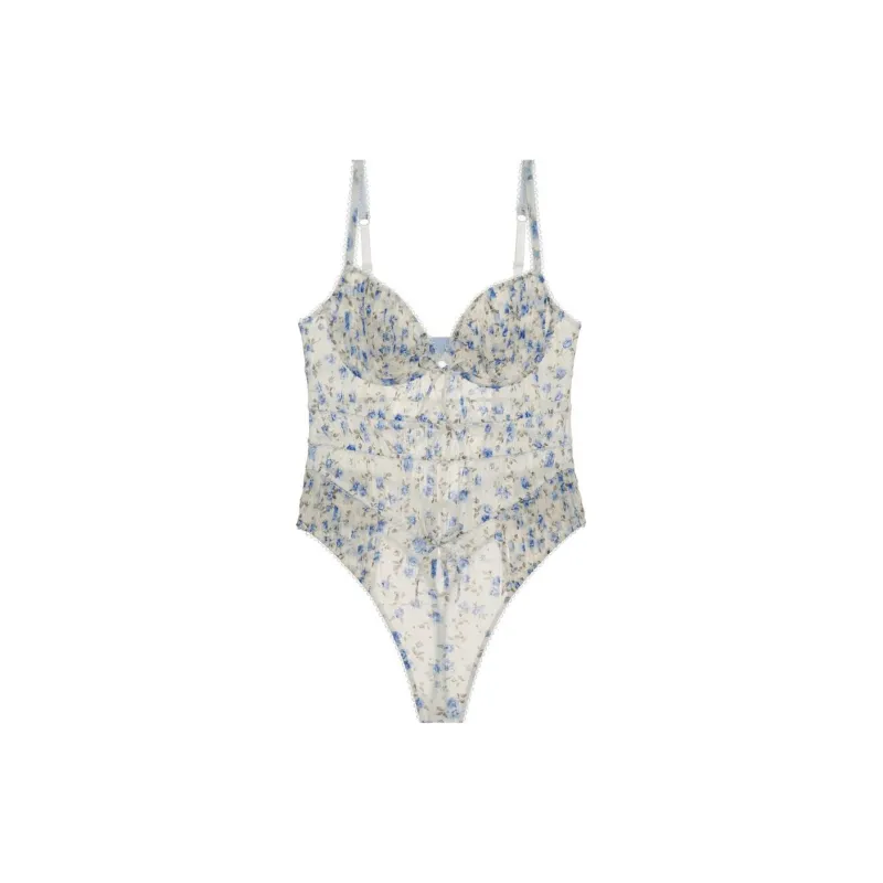 Victoria's Secret Lottie Bodysuit Bodysuits Women's White-0