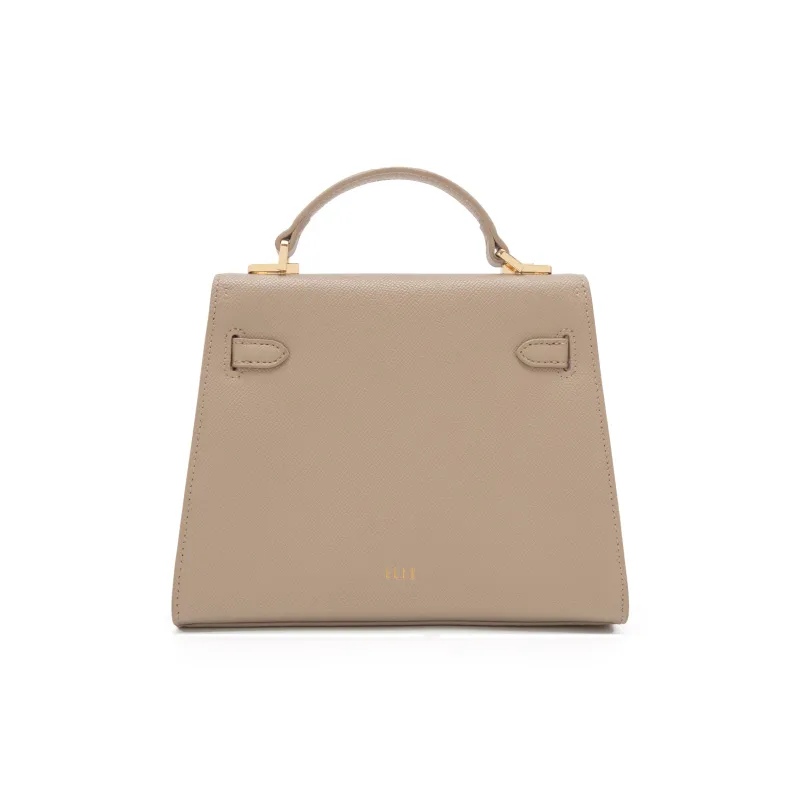 ELLE Leather Crossbody Bag Medium Size Women's White-2