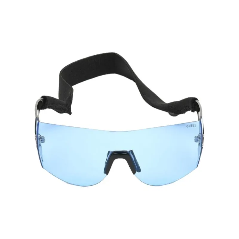 GUESS Acetate Irregular Shape Sunglasses Women's Blue-0