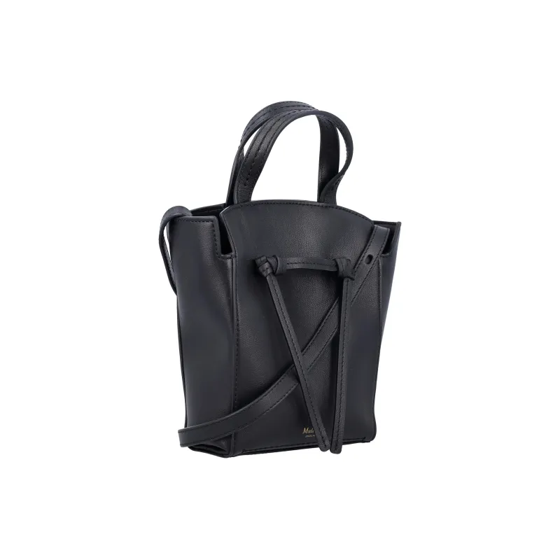 Mulberry Cow Leather Tote Bag Shopping Bag Shoulder Bag Crossbody Bag Handbag Mini Women's Black-1