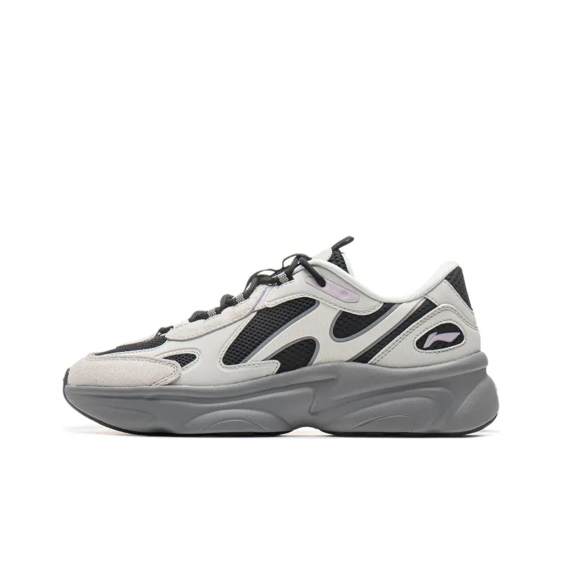 LiNing Coconut Milk 2.0 Anti Slip Wear Resistant Low Top Casual Shoes Women's Beige Black-0