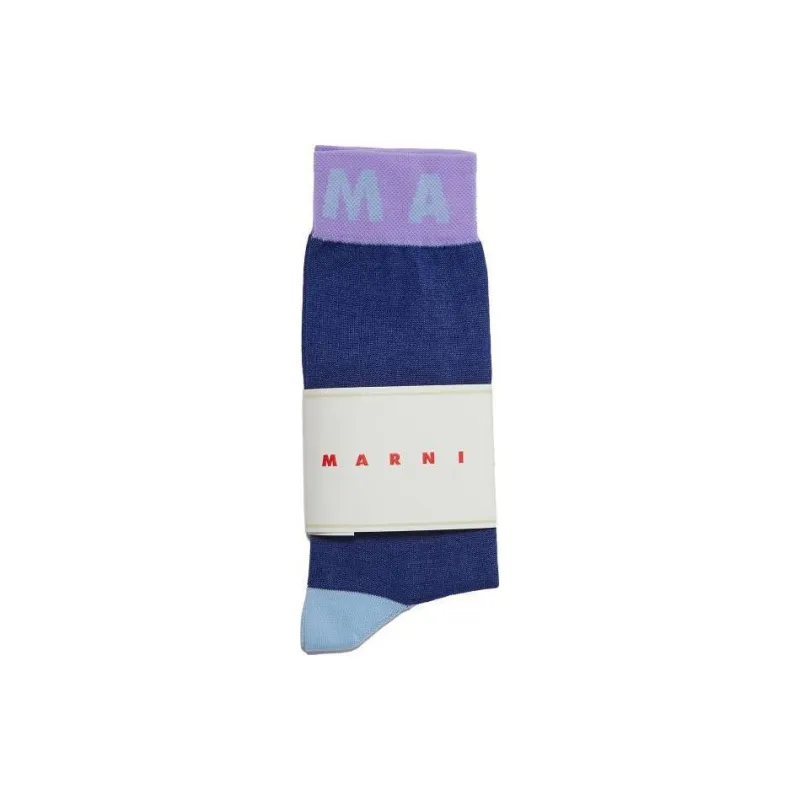 MARNI Mid Calf Socks Women's Blue-1