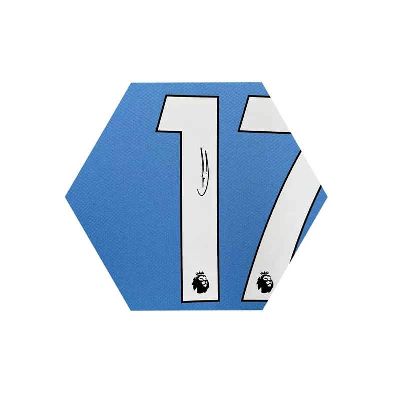 Three For 21-22 Manchester City De Bruyne Signed Soccer Apparel Jersey Includes Certificate And Framing-2