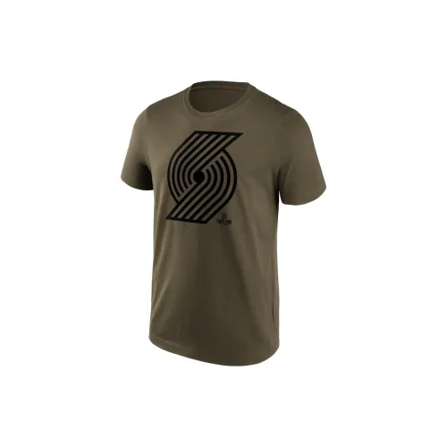 NBA Portland Trail Blazers T-Shirts Men Olive