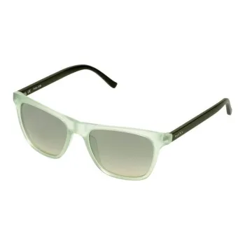 Police Injection Molded Rectangular Sunglasses Unisex Green