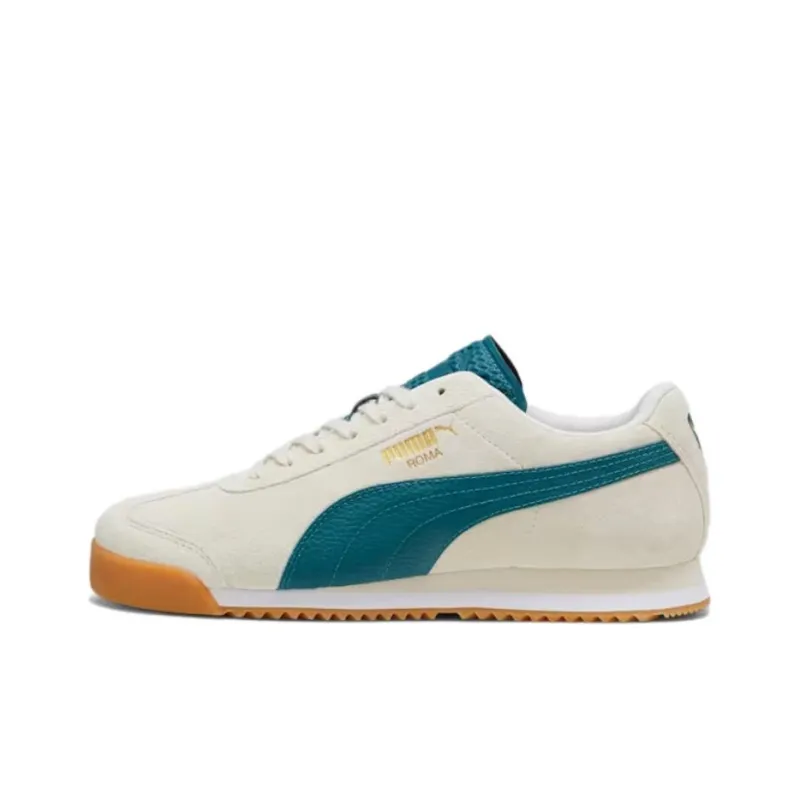 PUMA Roma Anti Slip Wear Resistant Low Top Casual Shoes Unisex Beige-0