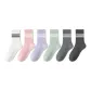 (White+Black+Light Pink+Dark Gray+Light Purple+Light Green)