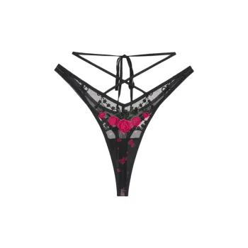 Victoria's Secret Roja Thong Panty Underpants Women's 1 Pack Black