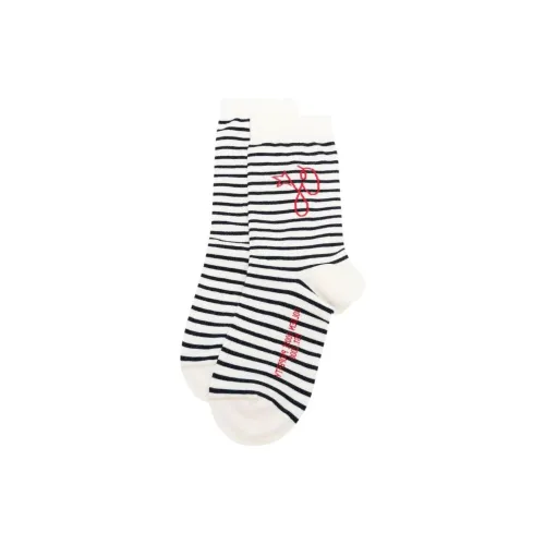 Golden Goose Logo Detailed Striped Socks