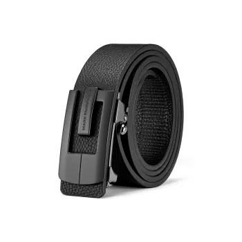 FAIRWHALE Casual Business Automatic Buckle Versatile Genuine Leather Belt Top Grain Cow Leather Belts Men's Width 3.5CM