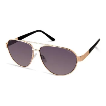 GUESS Polycarbonate Metal Aviator Sunglasses Unisex Gold