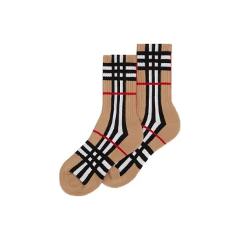 Burberry Check Intarsia Socks 'Archive Beige'
