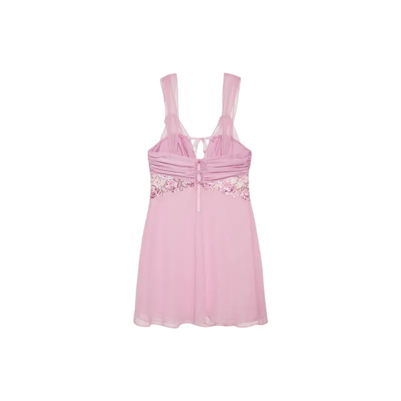 Victoria's Secret Doreen Slip Dress Nightgown Women's Pink-1