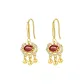 Auspicious Clouds Peaceful Lock Agate Hoop Earrings