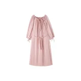 S83998# Pink French Long Skirt (with Belt)