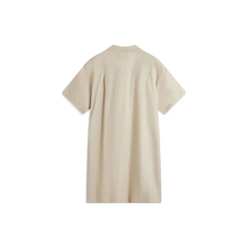 LiNing Sports Life Collection Short Sleeved Dresses Women's Oxford Umber-1