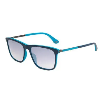 Police Acetate Irregular Shape Sunglasses Men's Blue