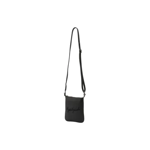 Yohji Yamamoto Cow Leather Shoulder Bag Crossbody Bag Unisex Black