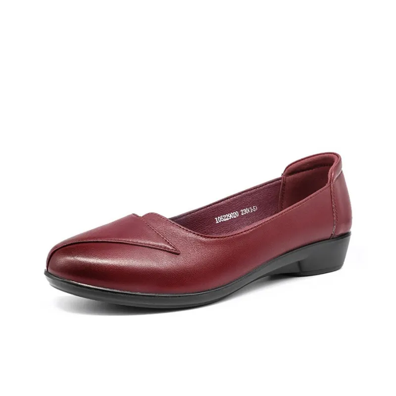 AOKANG Casual Single Shoes Women's Burgundy-1