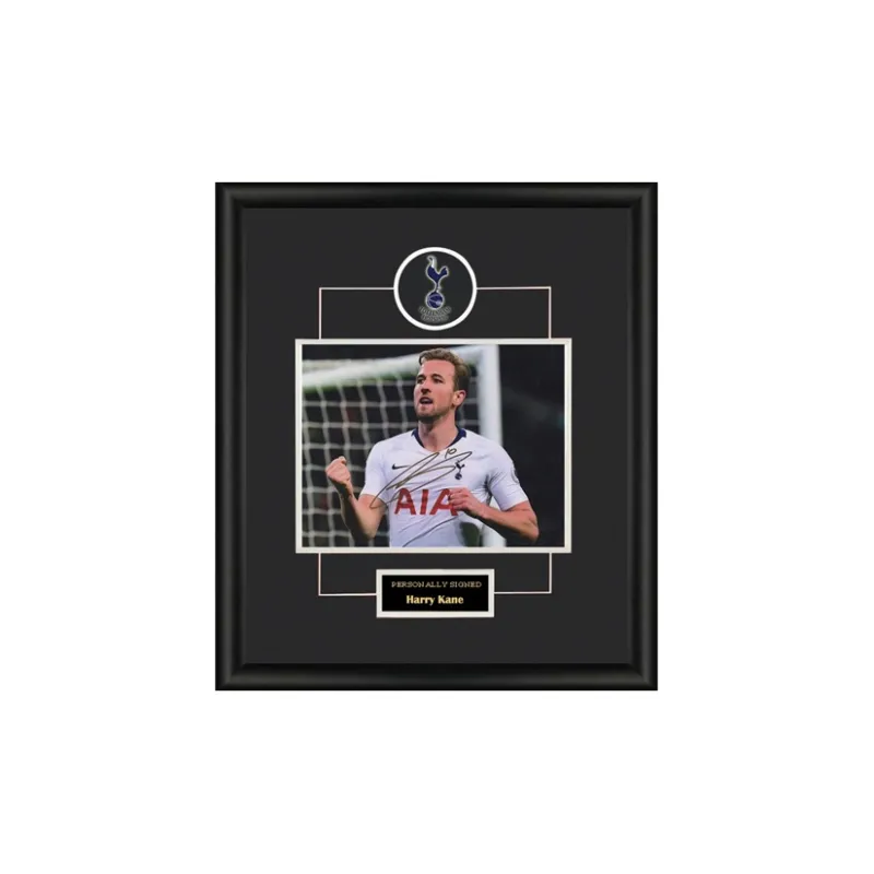 Three For Harry Kane Signed Photo Framed Included SA Certificate Tottenham Hotspur Era Great Britain Star-2