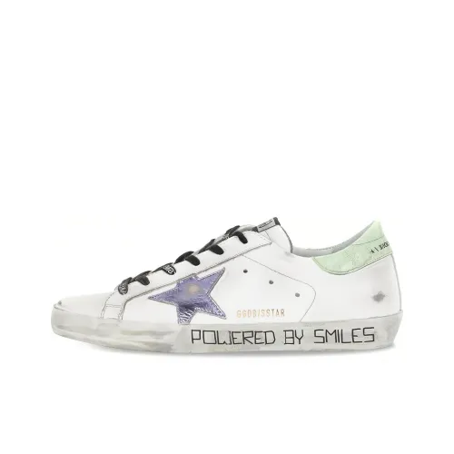 Golden Goose Super-Star Skateboard Shoes Women's Low-Top White/Green Tail