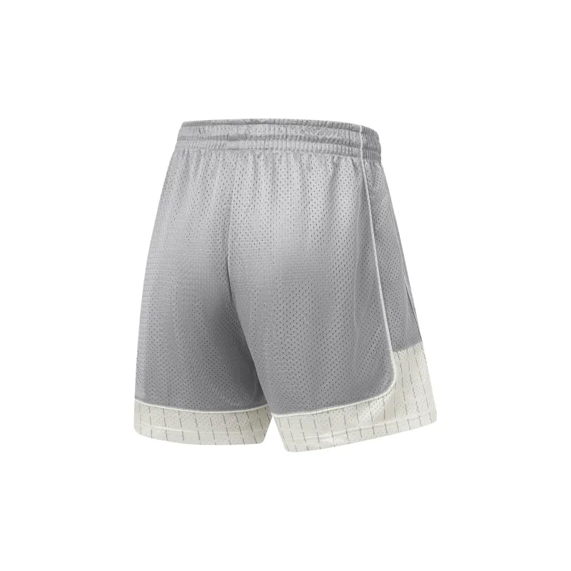 LiNing Basketball Shorts Men's Shark Gray Antarctic Gray All Over Print-3