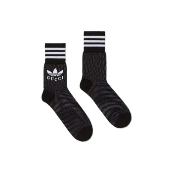 GUCCI x Adidas SS23 Knee High Socks Men's 1 Pack Black