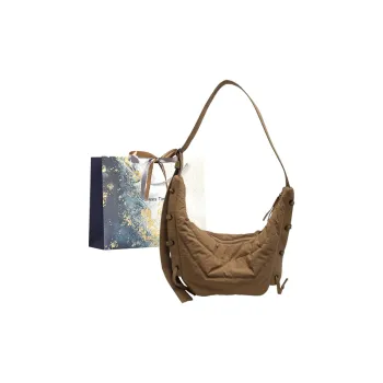 Iman's House Fabric Shoulder Bag Crossbody Bag Regular Unisex Coffee/Khaki/Fuchsia/Black