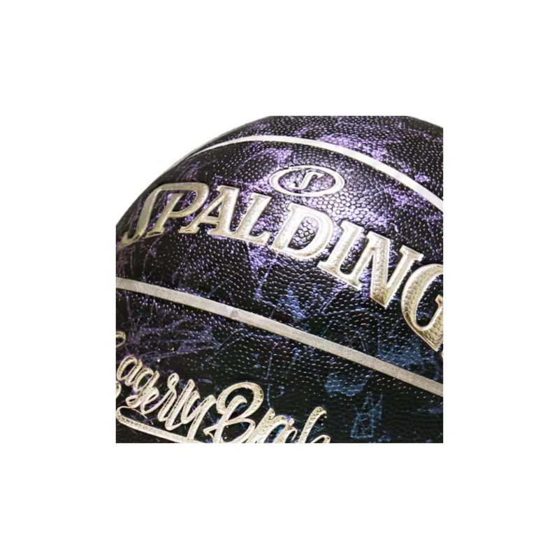 SPALDING PU Basketball Black Purple Size 7 Competition Unisex-3