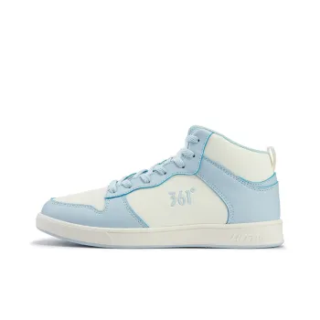 361° Air Force One Anti Slip Wear Resistant Mid Top Skateboard Shoes Women's White Blue