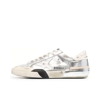 Golden Goose Super Star Metallic Finish Silver White Black