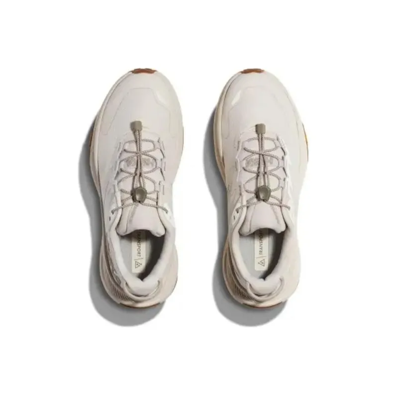 HOKA ONE ONE Transport Anti Slip Wear Resistant Low Top Trekking Shoes Women's Ecru-3