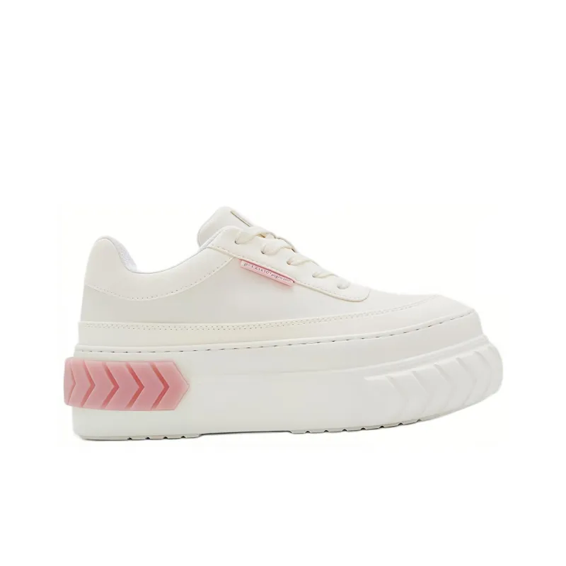 Both Low Top Casual Shoes 5.5cm Women's Pink White-2