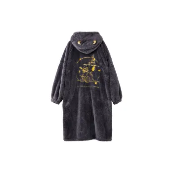YSO x SNOOPY Pajama Robe Men's Dark Gray
