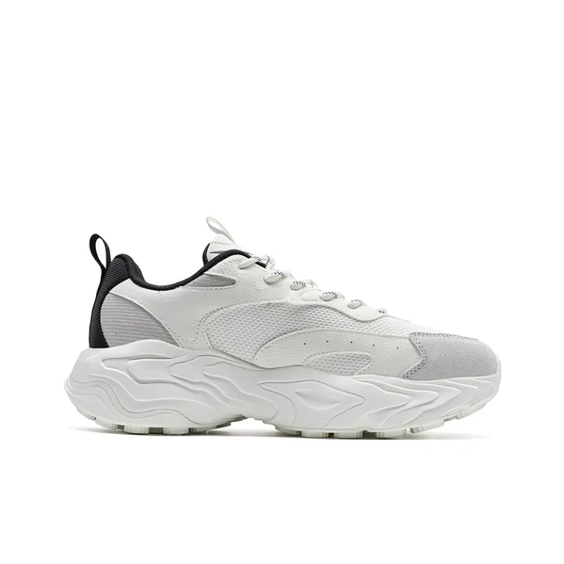 XTEP Migratory Lightweight Height Increasing Low Top Casual Shoes Men's Sail White-1