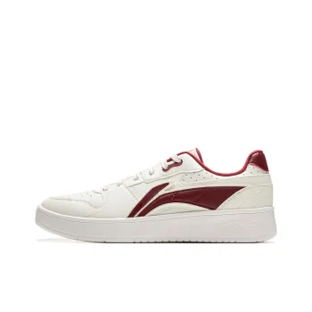 LiNing Acer Truncatum Cushioning, Slip Resistant, And Abrasion Resistant Low Top Skateboard Shoes Men's White Red