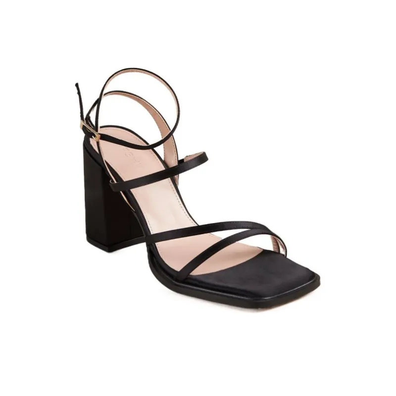 ALOHAS Strap Sandals 9cm Women's Black-1