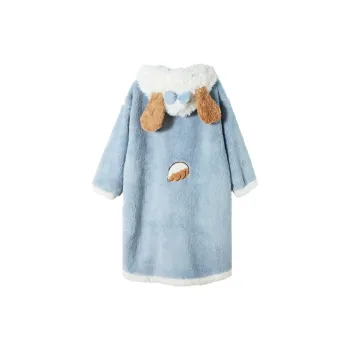 GUKOO Bath Robes Women's Light Aqua Blue