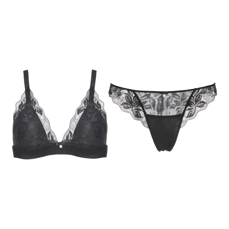 Selmark Underwear Set Women's Black-1
