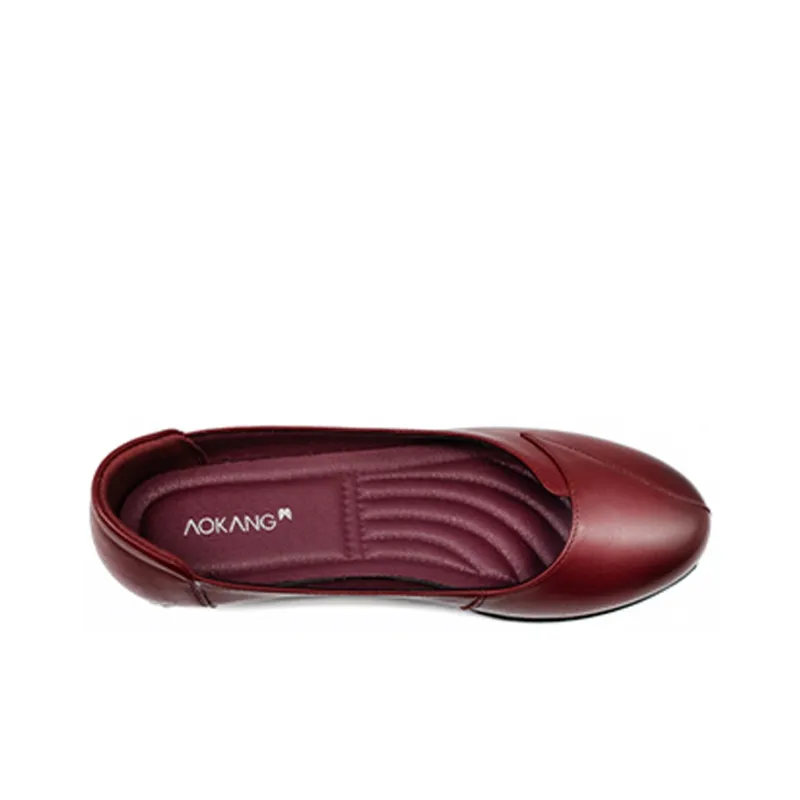AOKANG Casual Single Shoes Women's Burgundy-3