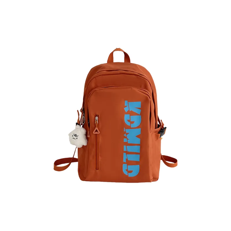 NX DOUGHNUT Nylon Fabric Backpack Regular Unisex Ecru/Orange Red/Yellow/Khaki-6
