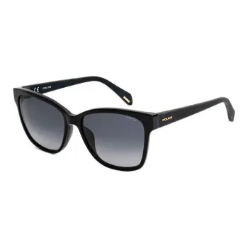 Police Acetate Irregular Shape Sunglasses Women's Black
