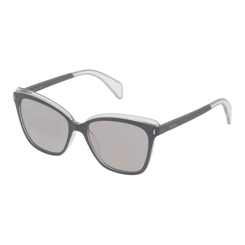 Police Injection Molded Square Sunglasses Women's Smoky-0