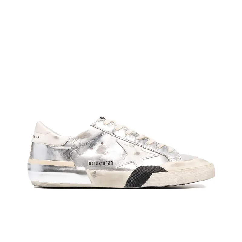 Golden Goose Super Star Metallic Finish Silver White Black-1