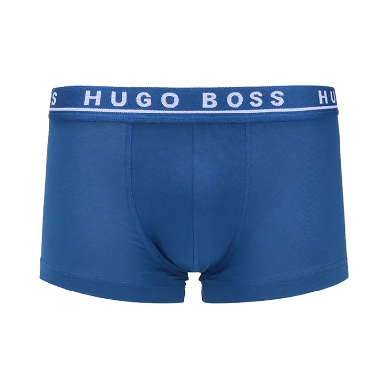 HUGO BOSS Men's SS21 Boxer Briefs 3 Packs Black/Grey/Blue-3