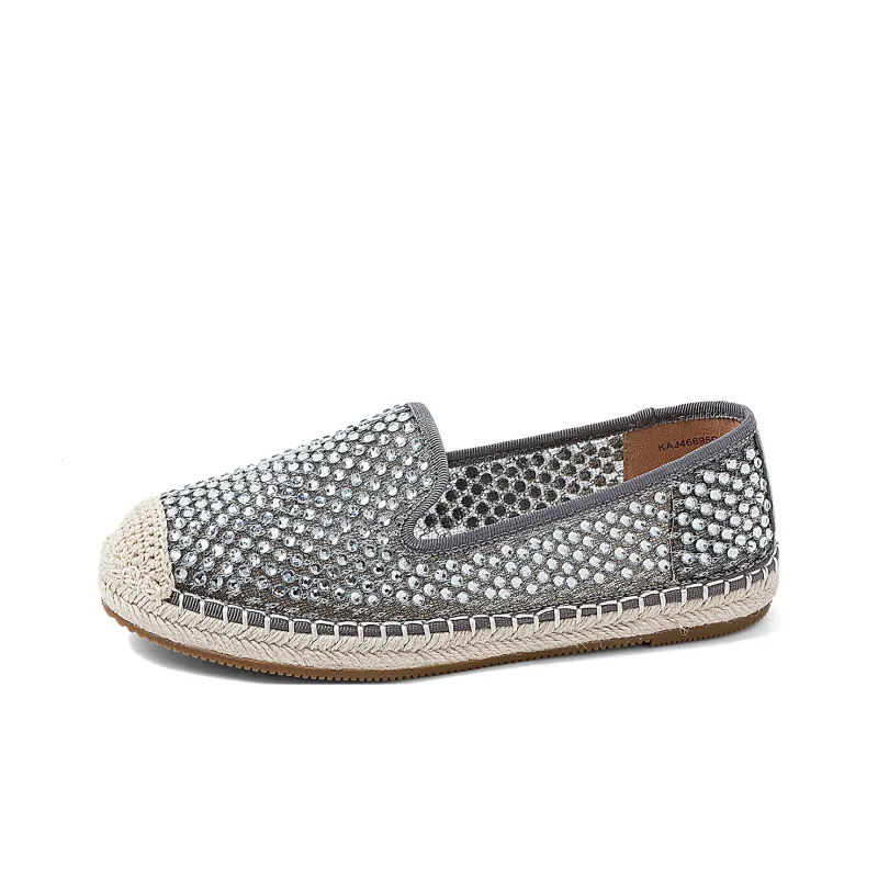 COMELY Espadrilles Women's Light Gold/Gray-10