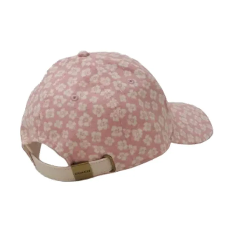 COACH Cotton Baseball Caps Women's Pink-2