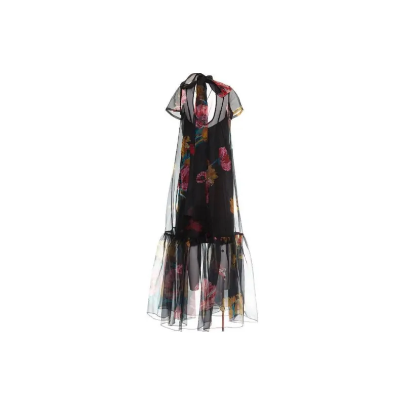 Staud Calluna Floral print Semi sheer Maxi Dress-1