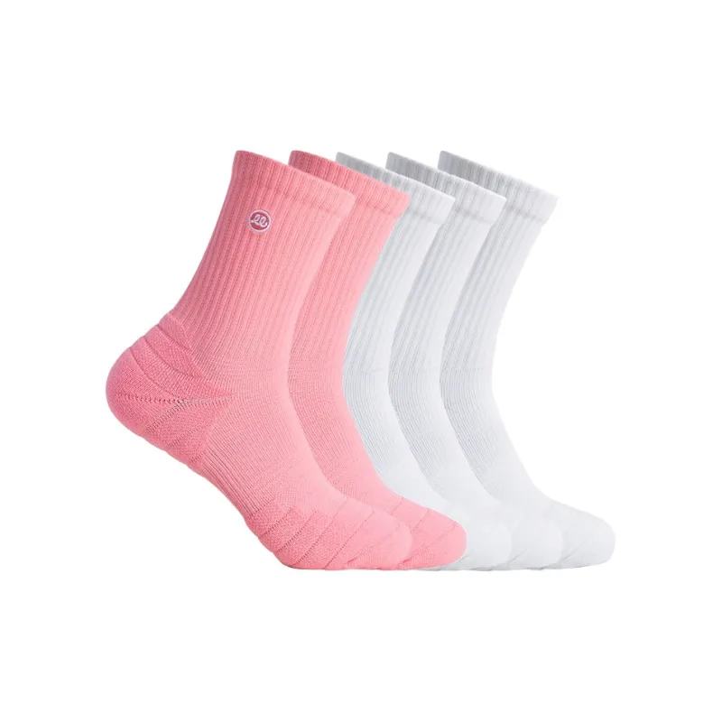 Wild Child Club WCC Mid-Calf Socks Unisex 5 Pack Solid Color-11